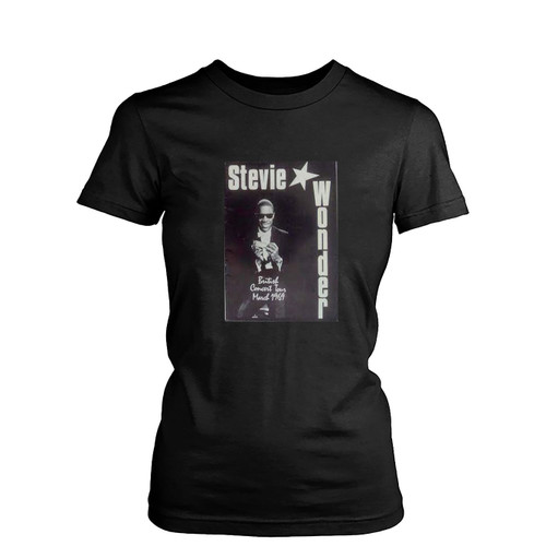 Stevie Wonder 1969 Uk Tour Womens T-Shirt Tee