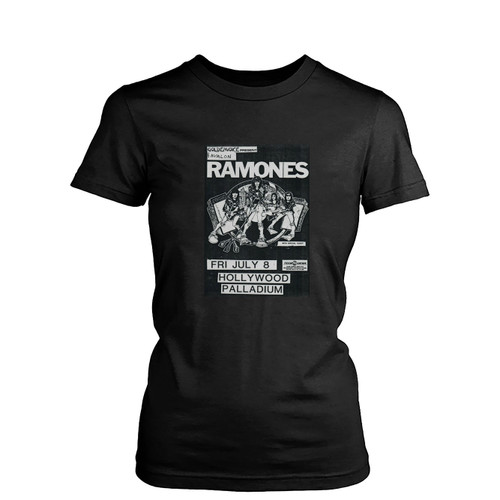 The Ramones Vintage Band Alternative Rock Concert Music S Womens T-Shirt Tee