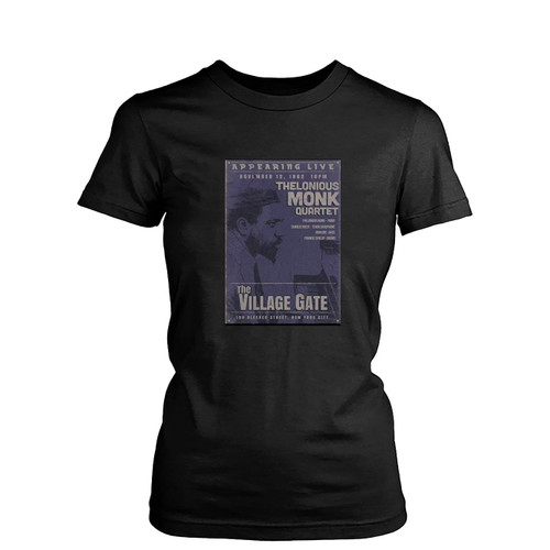 Thelonious Monk Quartet Concert Tour 1 Womens T-Shirt Tee