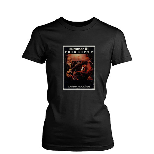 Thin Lizzy Summer 81 Tour 1981 24 Page Concert Womens T-Shirt Tee