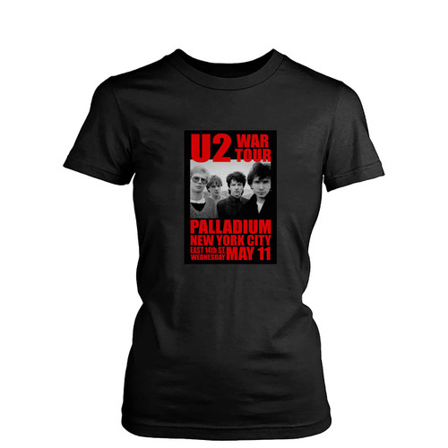 U2 Replica Palladium Nyc 1983 Concert Womens T-Shirt Tee