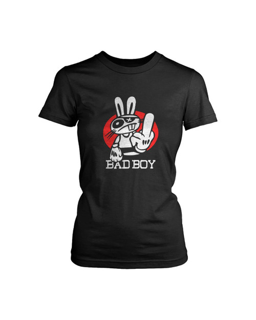 Middle Finger Gangsta Rabbit Bad Boy Women's T-Shirt Tee