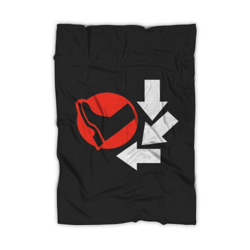 Fighting Game Kick Symbol Blanket