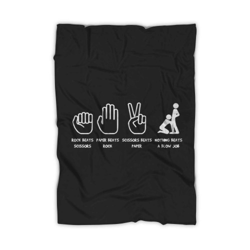 Rock Paper Scissors Bj Funny Blanket