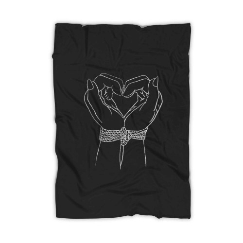 Shibari Hand Heart Blanket
