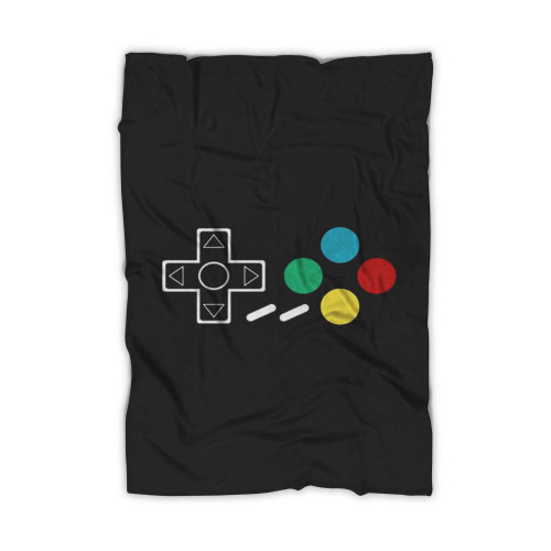 Super Nintendo Controller Joypad Buttons Blanket