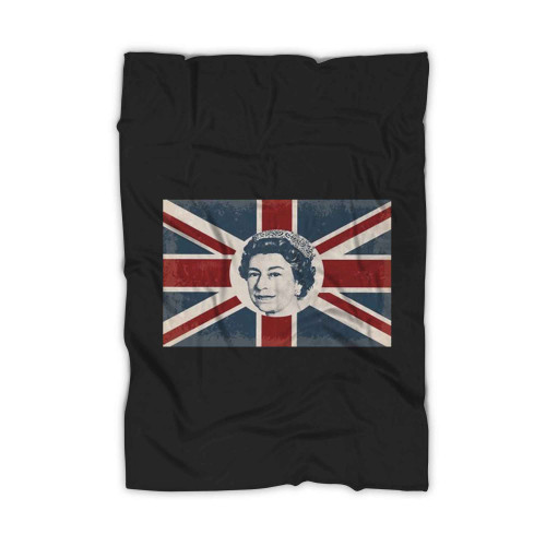 United Kingdom Flag Queen Elizabeth Blanket