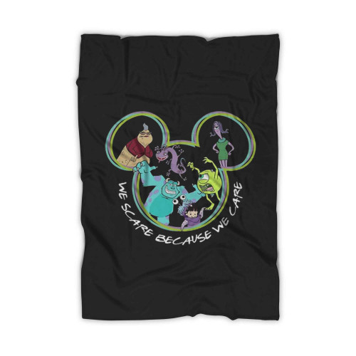 We Scare Because We Care Disney Family Blanket