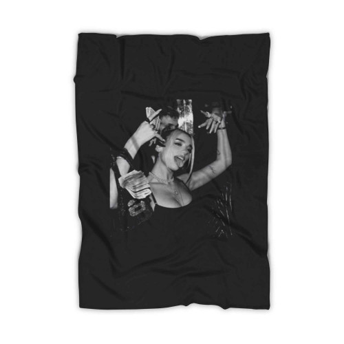 Dua Lipa Black And White Blanket