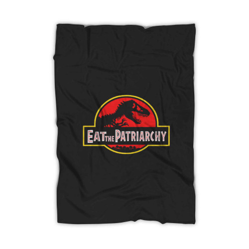 Eat The Patriarchy Feminist Dinosaur Movie Blanket