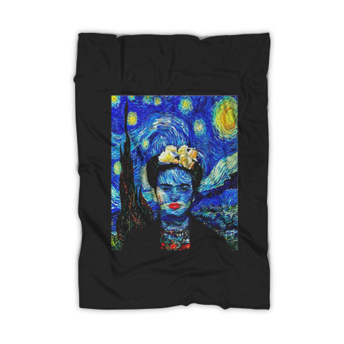 Frida Kahlo Vincent Van Gogh The Starry Night  Blanket