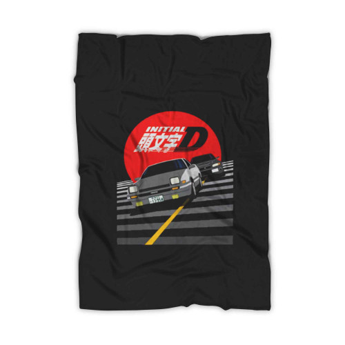 Racing Ae86 Vs Lancer Intial D Anime Blanket