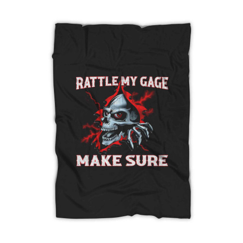 Red Skull Rattle My Cage Make Sure Blanket