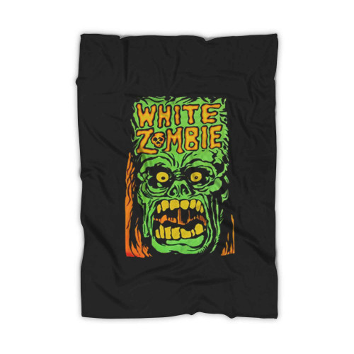 White Zombie Monster Yell Blanket