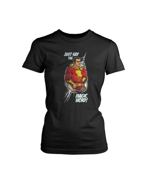 Shazam Just Stay The Magic Word Women's T-Shirt Tee
