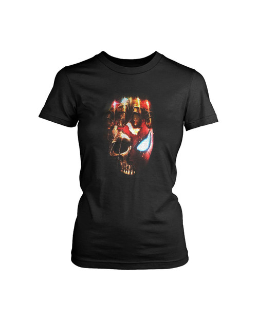Avengers Endgame Spiderman Head Skull Women's T-Shirt Tee