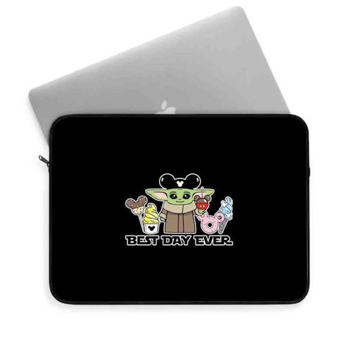 Best Day Ever Baby Yoda Disney Laptop Sleeve