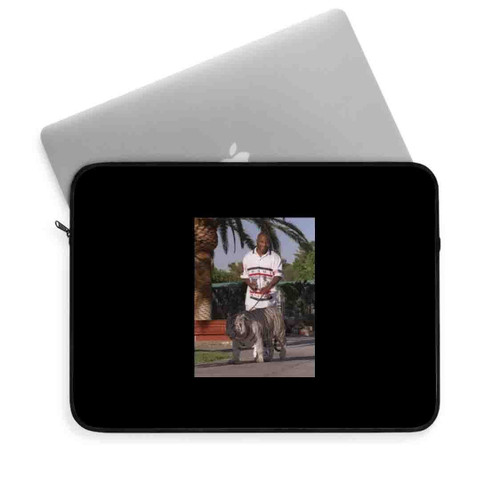 Iron Mike Tyson Walking His Pet White Tiger Laptop Sleeve