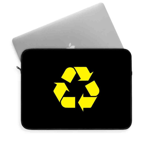 Recycle Yellow Logo Laptop Sleeve