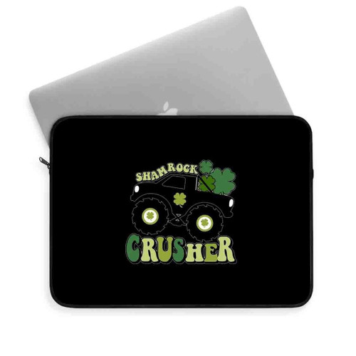 Shamrock Crasher St Patrick Day Laptop Sleeve