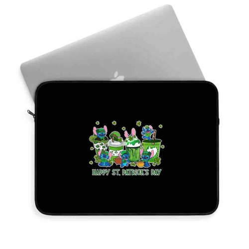 Stitch St Patrick Is Day Drinking Laptop Sleeve