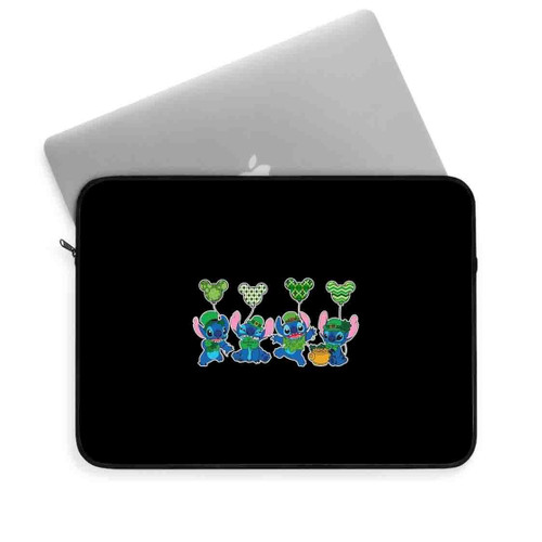 Stitch St Patrick Is Day Mickey Head Laptop Sleeve