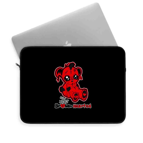 Teddy Bear Broken Hearted Red Thunder Laptop Sleeve