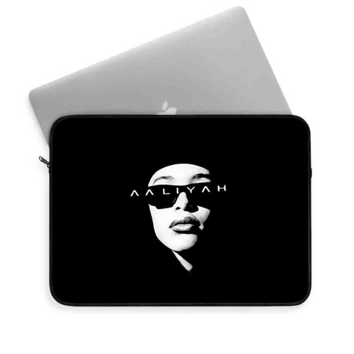 Aaliyah Minimal Black And White Laptop Sleeve