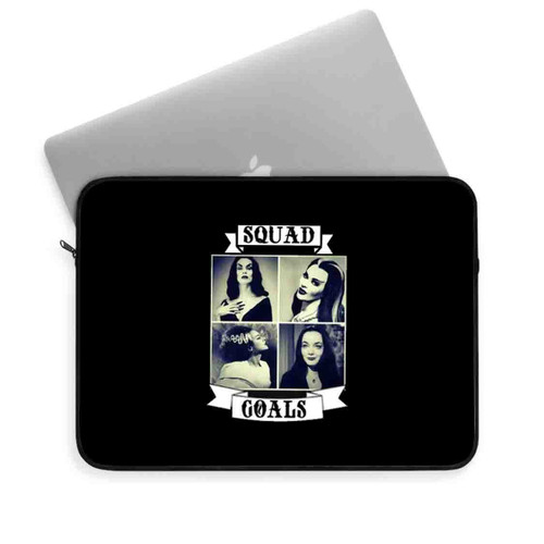 Squad Goals Vampira Morticia Adams Lily Munster Bride Of Frankenstein Gothic Laptop Sleeve