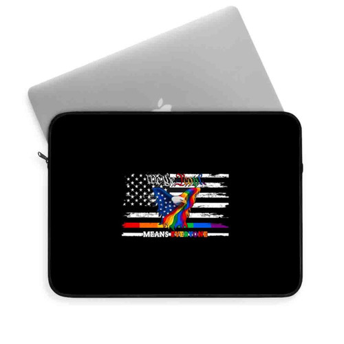 We The People Means Everyone Eagle American Flag Laptop Sleeve