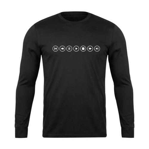 Music Controls Long Sleeve T-Shirt Tee