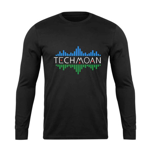 Techmoan Audio Graphic Bars Logo Long Sleeve T-Shirt Tee