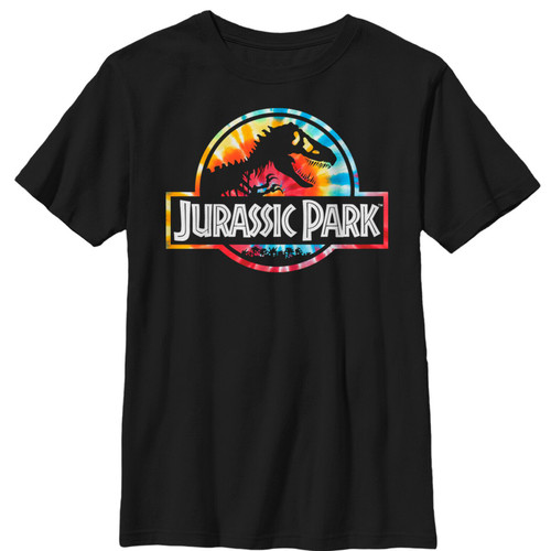 Jurassic Park Groovy Tie Dye Man's T-Shirt Tee