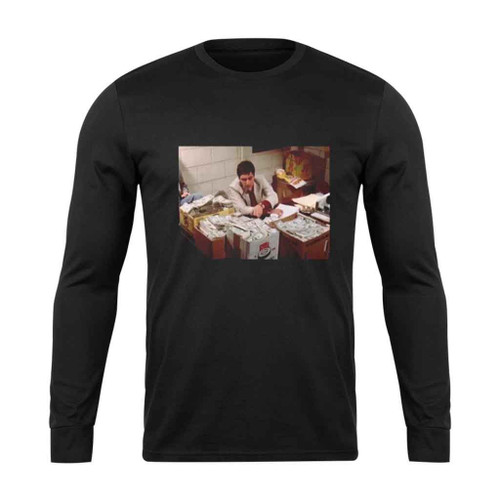 Al Pacino Scarface Boxes Of Money Long Sleeve T-Shirt Tee