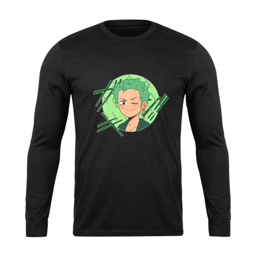 Chibi Zoro One Piece Anime Long Sleeve T-Shirt Tee