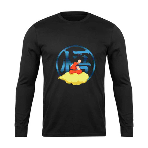 Goku Flying Nimbus Kanji Long Sleeve T-Shirt Tee