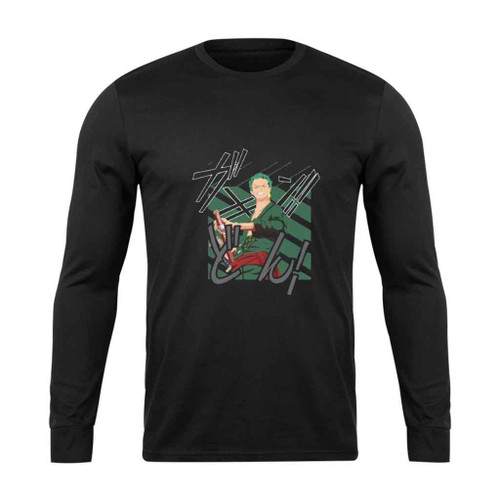 Ronronoa Zoro Damage Anime Long Sleeve T-Shirt Tee