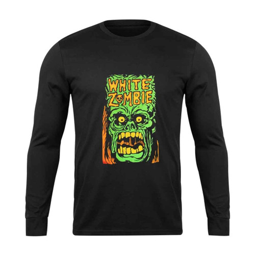 White Zombie Monster Yell Long Sleeve T-Shirt Tee
