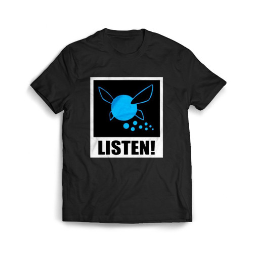 Navi Listen Zelda Inspired Ocarina Of Time Mens T-Shirt Tee