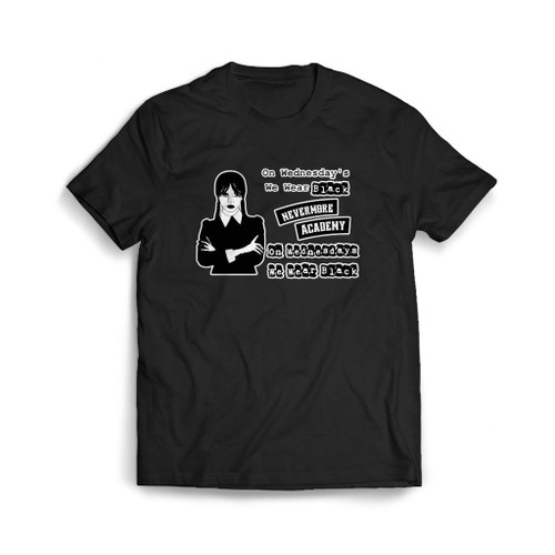 On Wednesday We Wear Black Wednesday Addams Mens T-Shirt Tee