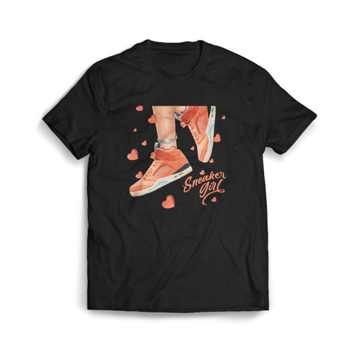 Sneaker Girl Heart Mens T-Shirt Tee