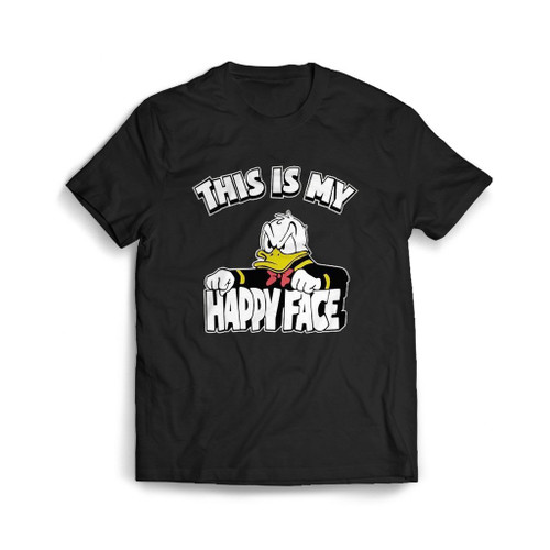 This Is My Happy Face Donald Duck Mens T-Shirt Tee
