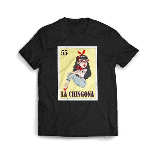 La Chingona Loteria De Mexico Mexican Bingo Essential Mens T-Shirt Tee