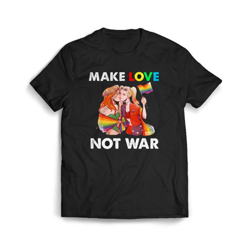 Make Love Not War Lesbian For Lgbt Mens T-Shirt Tee