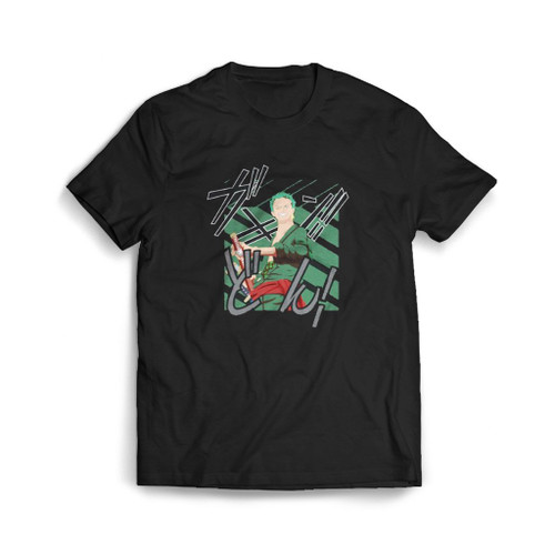 Ronronoa Zoro Damage Anime Mens T-Shirt Tee