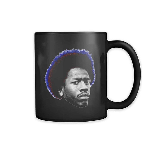 Allen Iverson Red And Blue Afro Fro Mug