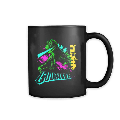 Godzilla In Neon Love Art Mug