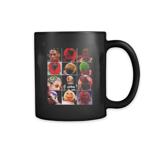 Hairstyles Of The Worm Dennis Rodman Mug