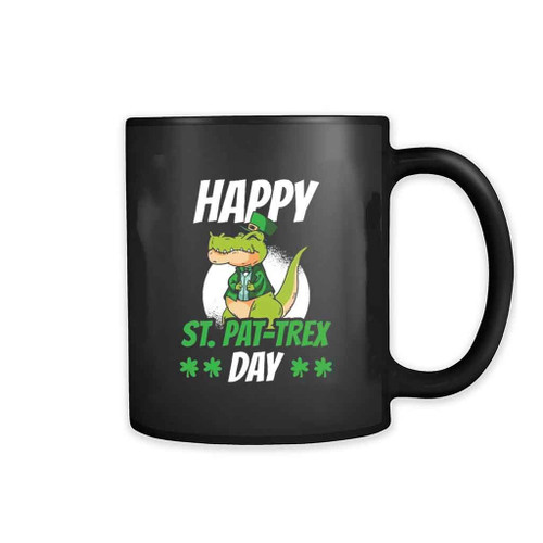 Happy St Patrick Is Day Funny Dinosaur T Rex Mug