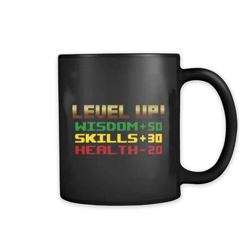 Level Up Birthday Wisdom Skills Health Mug